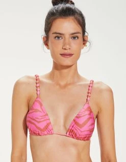 ViX Diani Beads Parallel Tri Bikini Top - Pink