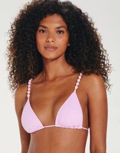 ViX Grenadine Beads Parallel Tri Bikini Top - Lilac