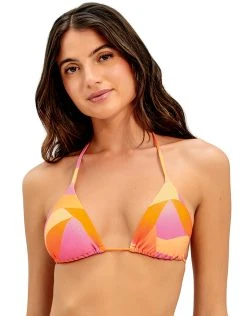 ViX Martinica Tri Bikini Top - Orange And Pink