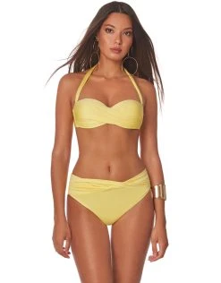 ROIDAL Ceylan Underwired Twist Bandeau Bikini Set - Yellow