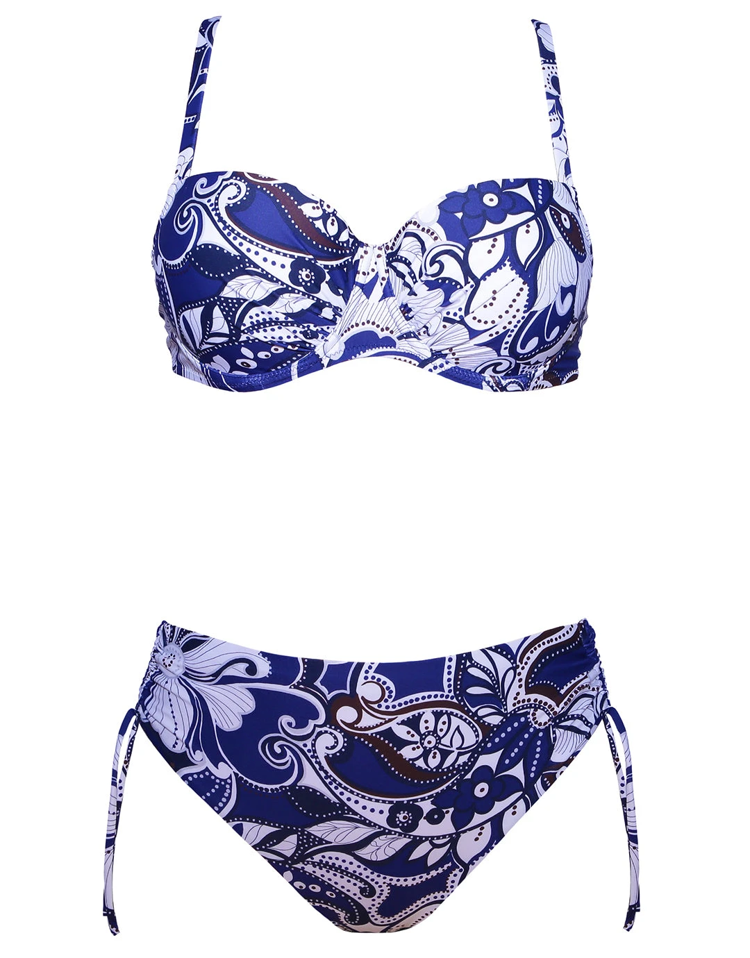 ROIDAL Cachemire Underwired Bikini Set - Blue Floral 2 ROIDAL Cachemire Underwired Bikini Set - Blue Floral - Image 2