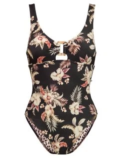 Watercult Deep Jungle Swimsuit - Dark Tropics