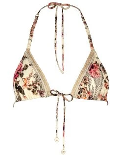 Watercult Secret Garden Triangle Bikini Top - Sunfaded Florals
