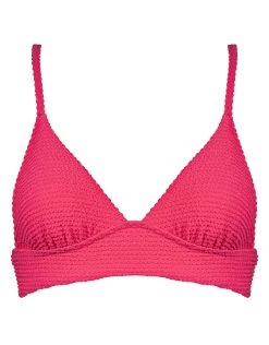 Watercult Sustainable Solids Longline Bralette Bikini Top - Spicy Raspberry