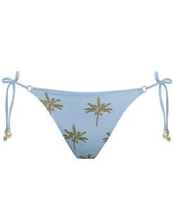Watercult Island Souvenir Tie Side Bikini Pant - Sky