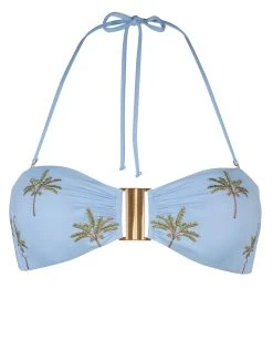 Watercult Island Souvenir Bandeau Bikini Top - Sky