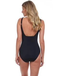 Gottex Onyx Square Neck Swimsuit - Black -Pitusa Shop 22ON172A 008 B