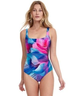 Gottex Golden Blossom Square Neck Swimsuit - Multi