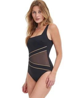 Gottex Onyx Square Neck Higher Back Swimsuit - Black 6 Gottex Onyx Square Neck Higher Back Swimsuit - Black -Pitusa Shop 23OO172 008 S