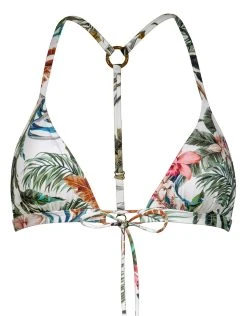 Watercult Exotic Dive T Back Triangle Bikini Top - Retro Tropics