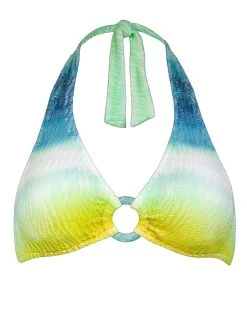 Watercult Ombre Flow Halter Bikini Top - Aqua Shades