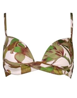 MARYAN MEHLHORN Journey Moulded Underwired Bikini Top - Cream Reed