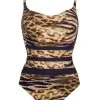 MARYAN MEHLHORN Edge Underwired Swimsuit - Tiger Camo