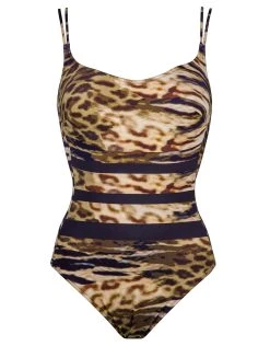 MARYAN MEHLHORN Edge Underwired Swimsuit - Tiger Camo