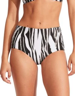Seafolly Zahara Ruched Side High Waisted Bikini Pant