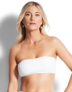 Seafolly Sea Dive Tube Bikini Top - White