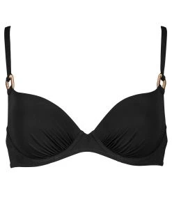 MARYAN MEHLHORN Sailor Luxe Underwired Bikini Top - Black