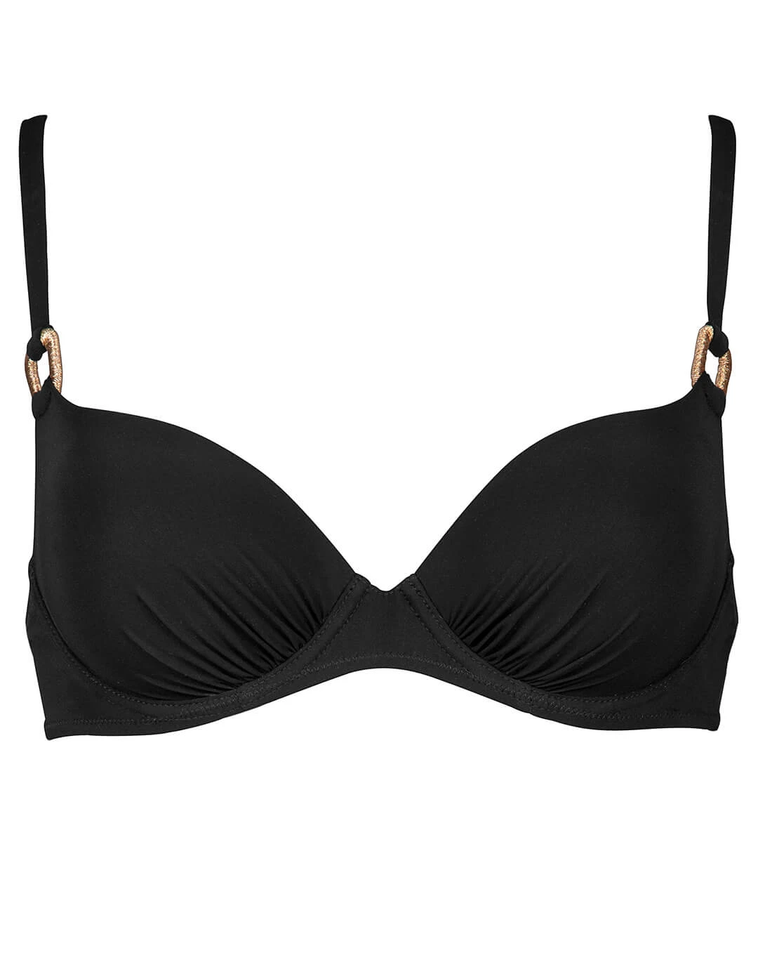 MARYAN MEHLHORN Sailor Luxe Underwired Bikini Top - Black 1 MARYAN MEHLHORN Sailor Luxe Underwired Bikini Top - Black