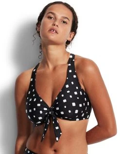 Seafolly Soft Spot F Cup Bikini Top - Black