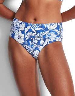 Seafolly Modern Marina Wide Side Retro Bikini Pant - Blue