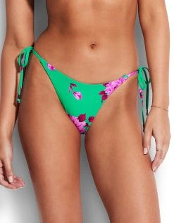 Seafolly Full Bloom Rio Tie Side Bikini Pant - Jade