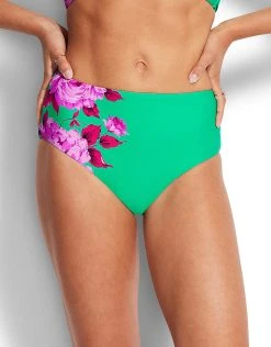 Seafolly Full Bloom High Waisted Bikini Pant - Jade
