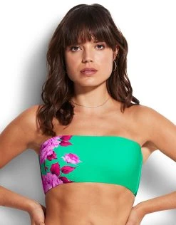 Seafolly Full Bloom Tube Bikini Top - Jade