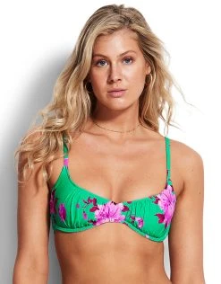 Seafolly Full Bloom Sweetheart Underwire Bikini Top - Jade