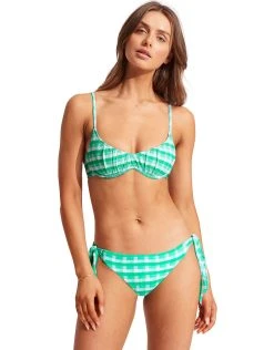 Seafolly Portofino Hipster Tie Side Bikini Pant - Jade -Pitusa Shop 31370 939 Jade 40054 939 Jade 3