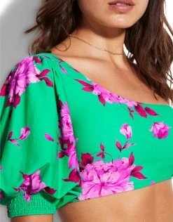 Seafolly Full Bloom One Shoulder Bikini Top - Jade 11 Seafolly Full Bloom One Shoulder Bikini Top - Jade -Pitusa Shop 31373 932 Jade 40473 932 Jade 5