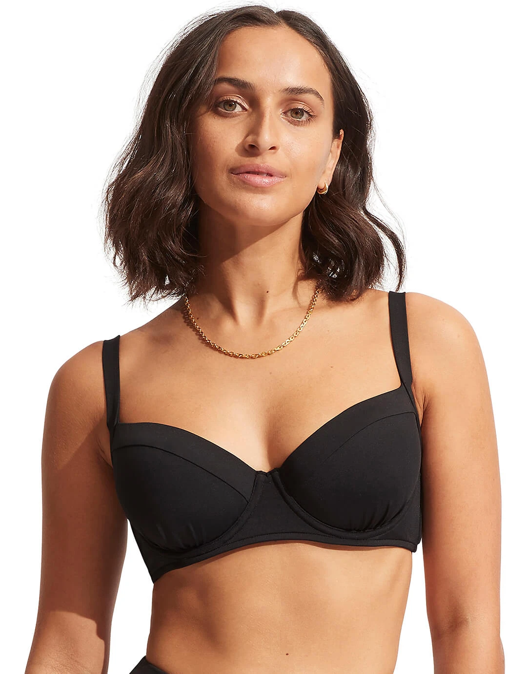 Seafolly Collective DD Cup Underwire Bikini Top - Black 1 Seafolly Collective DD Cup Underwire Bikini Top - Black