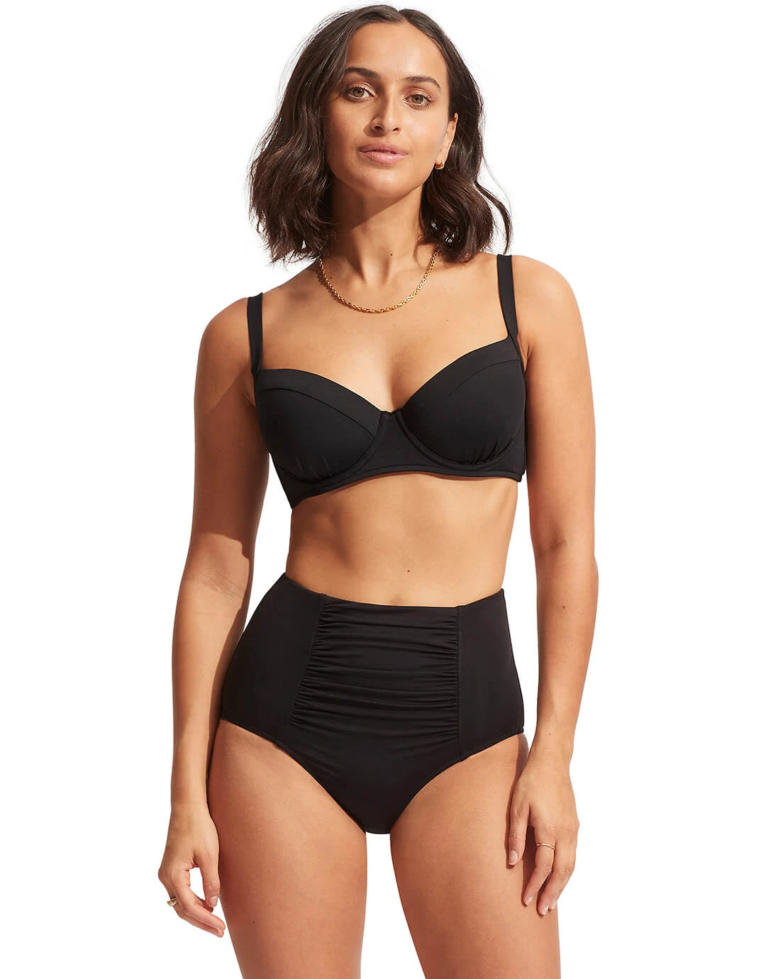 Seafolly Collective DD Cup Underwire Bikini Top - Black 2 Seafolly Collective DD Cup Underwire Bikini Top - Black - Image 2