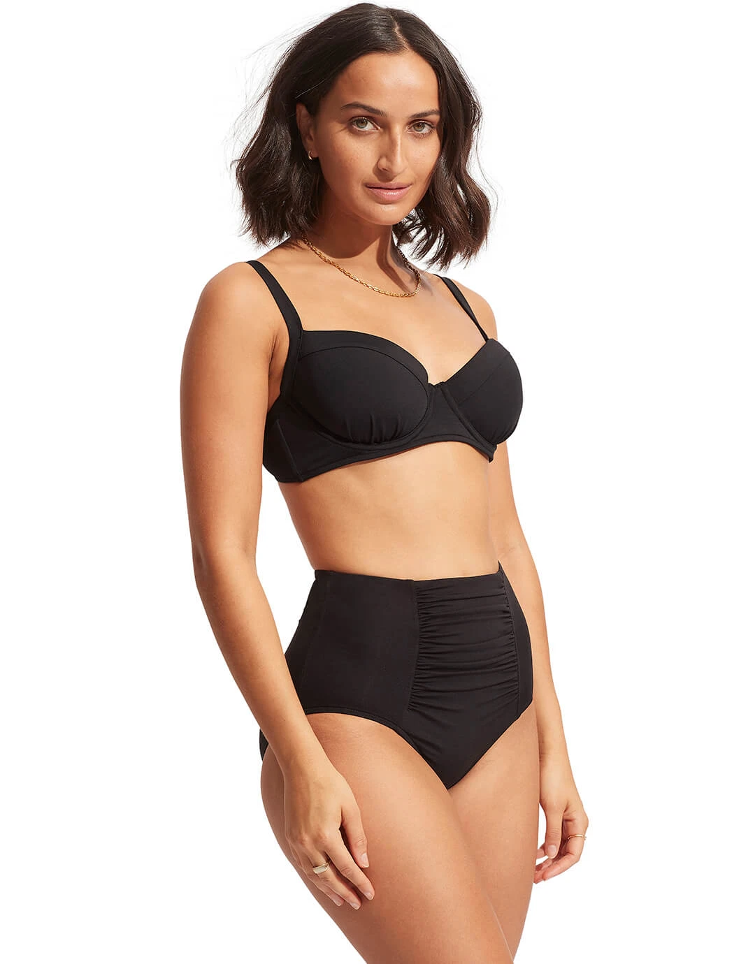 Seafolly Collective DD Cup Underwire Bikini Top - Black 4 Seafolly Collective DD Cup Underwire Bikini Top - Black - Image 4