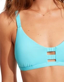 Seafolly Collective Gathered Strap Bralette Bikini Top - Aquamarine -Pitusa Shop 31390 942 Aquamarine 40473 942 Aquamarine 6