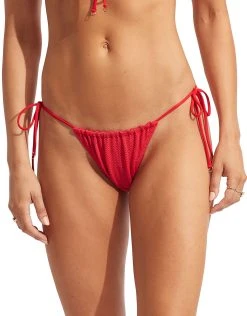 Seafolly Sea Dive Drawstring Tie Side Rio Bikini Pant - Chilli Red