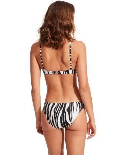 Seafolly Zahara Drawstring Bralette Bikini Top - Black And White -Pitusa Shop 31393 953 Black 40473 953 Black 5