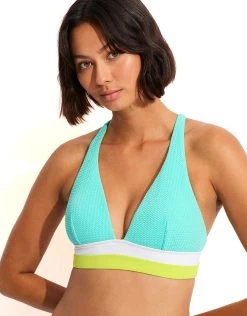 Seafolly Slice Of Splice Longline Tri Bikini Top - Lime Burst 9 Seafolly Slice Of Splice Longline Tri Bikini Top - Lime Burst -Pitusa Shop 31407 990 LimeBurst 40473 861 LimeBurst 3