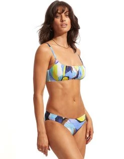 Seafolly Tropfest Bralette Bikini Top - True Navy -Pitusa Shop 31410 978 True Navy 40473 978 True Navy 4