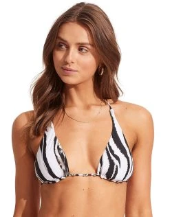 Seafolly Tropfest Reversible Longline Slide Tri Bikini Top