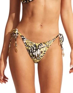 Seafolly Take Flight Tie Side Rio Bikini Pant - Wild Lime