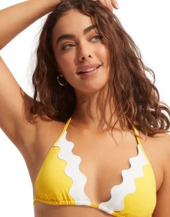 Seafolly Gia Ric Rac Slide Tri Bikini Top - Citron 9 Seafolly Gia Ric Rac Slide Tri Bikini Top - Citron -Pitusa Shop 31437 717 Citron 40711 717 Citron 3