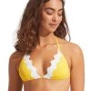 Seafolly Gia Ric Rac Slide Tri Bikini Top - Citron