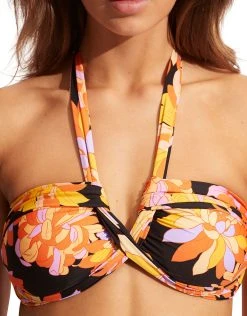 Seafolly Palm Springs Halter Bandeau Bikini Top - Black 9 Seafolly Palm Springs Halter Bandeau Bikini Top - Black -Pitusa Shop 33816 703 Black 44320 703 Black 2913