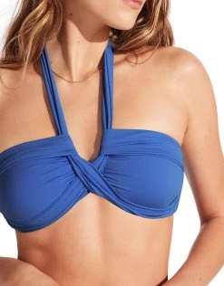 Seafolly Collective Halter Bandeau Bikini Top - Azure 9 Seafolly Collective Halter Bandeau Bikini Top - Azure -Pitusa Shop 33816 942 Azure 44320 942 Azure 4
