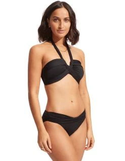 Seafolly Collective Halter Bandeau Bikini Top - Black -Pitusa Shop 33816 942 Black 44320 942 Black 3