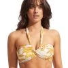 Seafolly Castaway Halter Bandeau Bikini Top - Tuscan Sunset