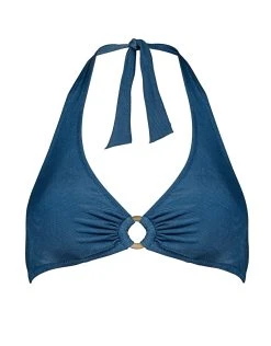 Watercult Summer Solids Halter Bikini Top - Indian Ink