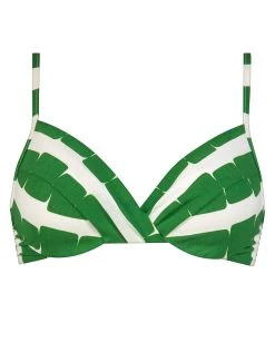 MARYAN MEHLHORN Radiance Underwired Padded Bikini Top - White And Clover