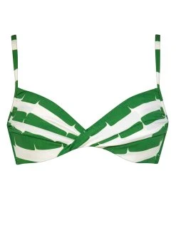 MARYAN MEHLHORN Radiance Underwired Bikini Top - White And Clover