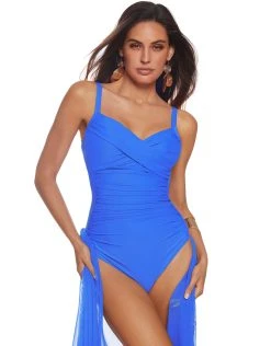 ROIDAL Ceylan Underwire Crossover Swimsuit - Blue